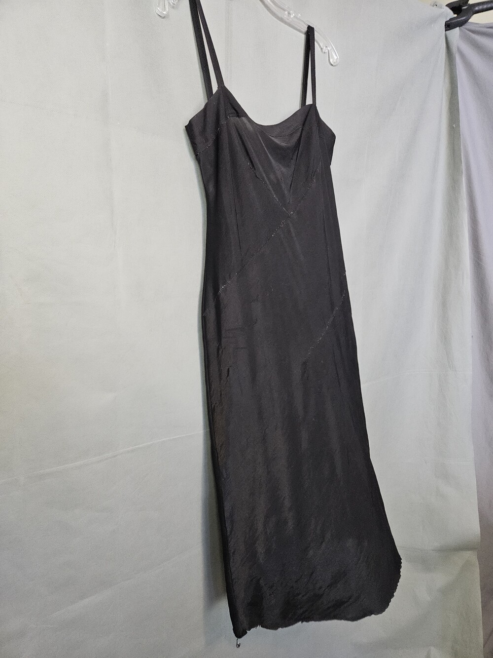 Vintage Black Stretch Slip Dress
